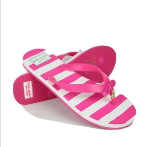 NWOT Kate Spade Fifi Charm Stripe Flip Flop